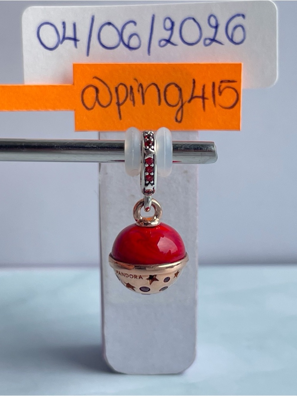 Pandora Two Tone Planet Mars Dangle - Picture 4 of 15